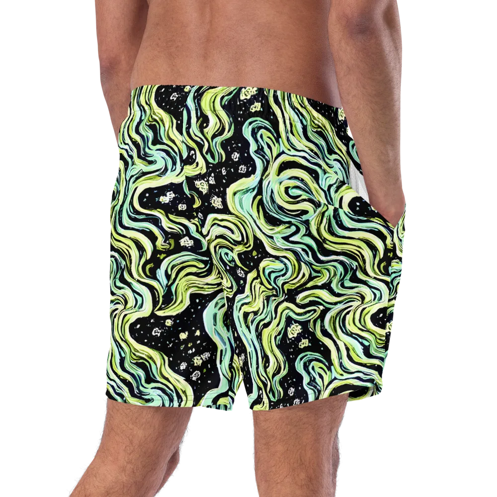 Celestial Slither on Swim Trunks — Right Back