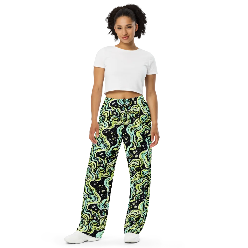 Celestial Slither on Wide-Leg Pants — Front
