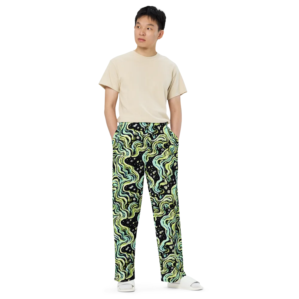 Celestial Slither on Wide-Leg Pants — Front