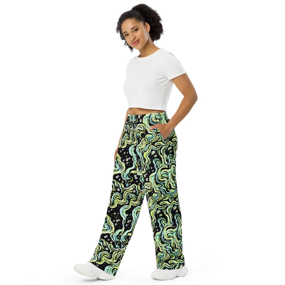 Celestial Slither on Wide-Leg Pants — Left Front