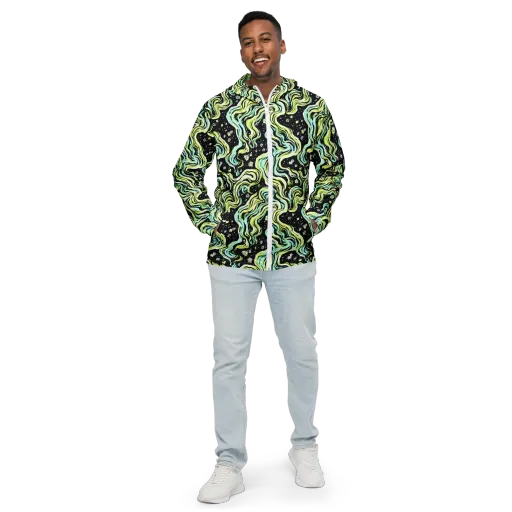 Celestial Slither on a Men's Windbreaker