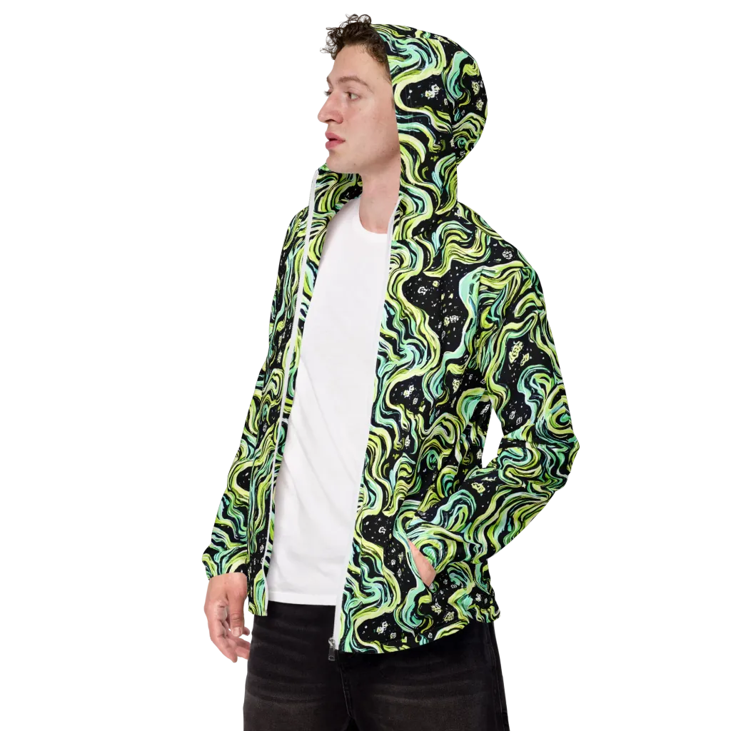 Celestial Slither on Men's Windbreaker — Left Front