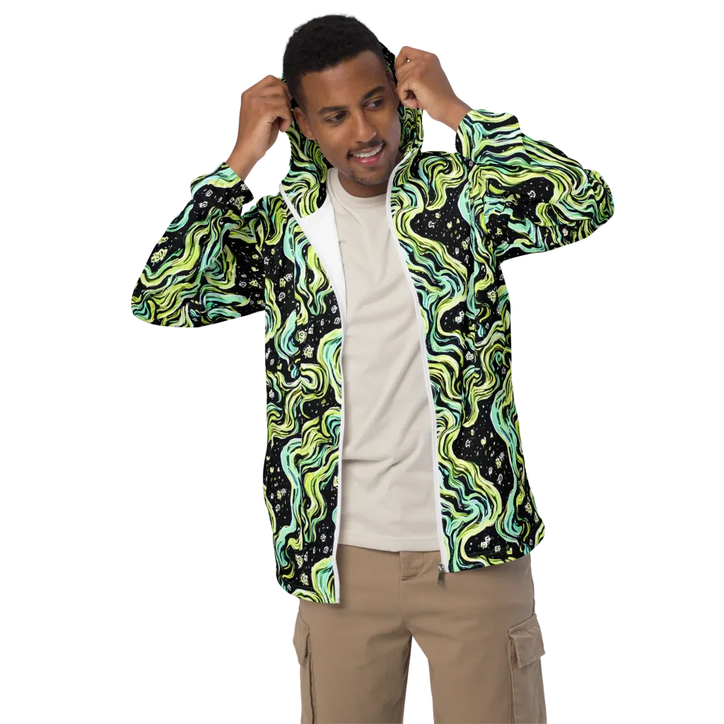 Celestial Slither on Men's Windbreaker — Front