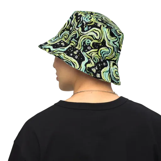 Celestial Slither on a Reversible Bucket Hat