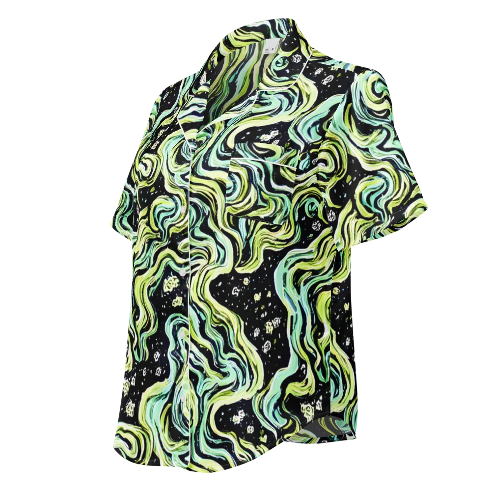 Celestial Slither on Women's Short Sleeve Pajama Top — Left Front