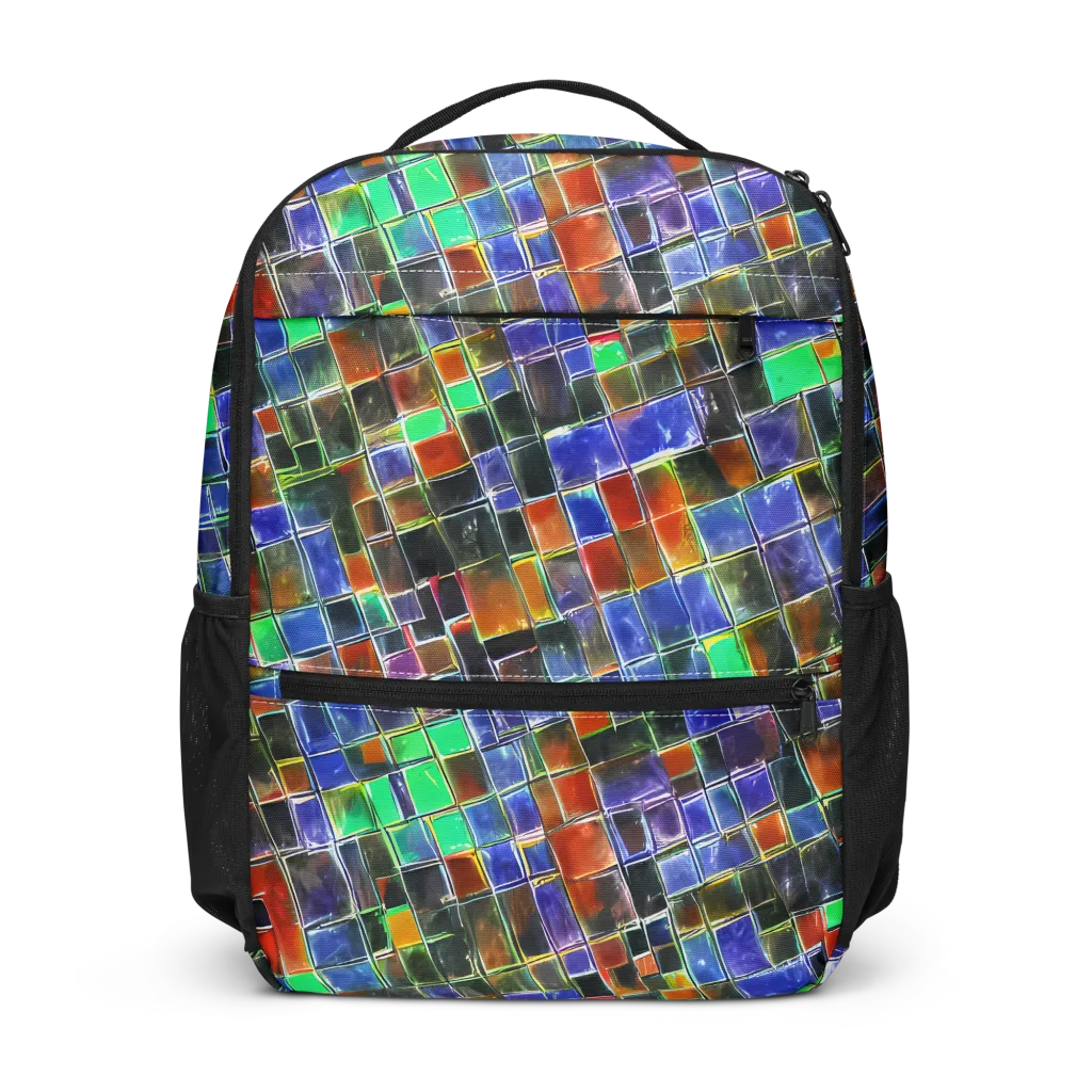 Neon Tesserae on Utility Backpack — Front