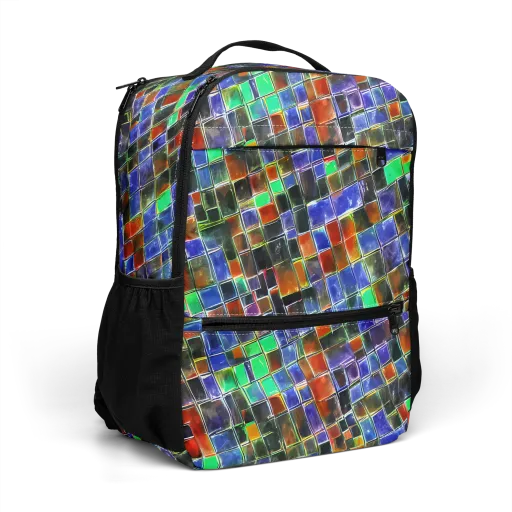 Neon Tesserae on a Utility Backpack