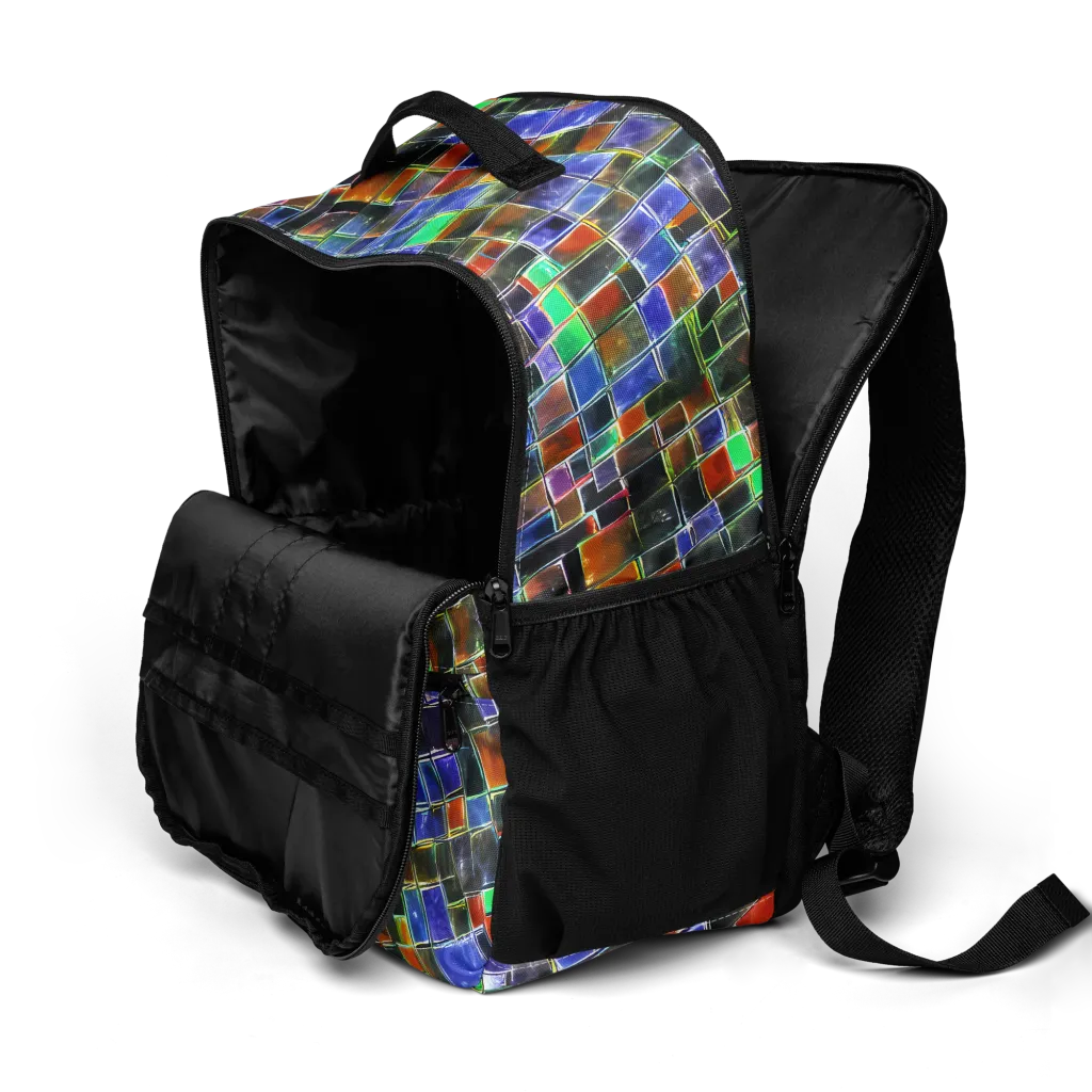 Neon Tesserae on Utility Backpack — Product details 2