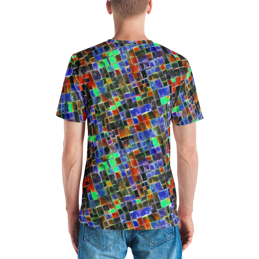 Neon Tesserae on Men's Crew Neck T-Shirt — Back