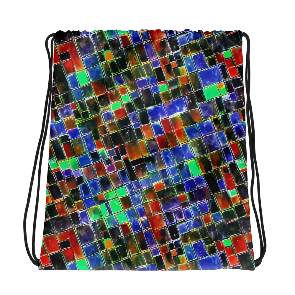 Neon Tesserae on Drawstring Bag — Photo