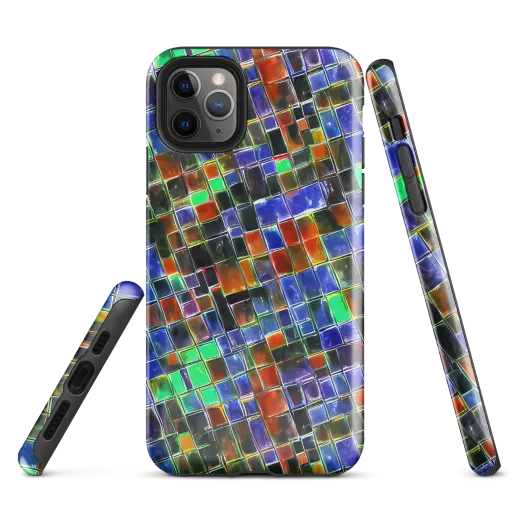 Neon Tesserae on a Tough Case for iPhone®