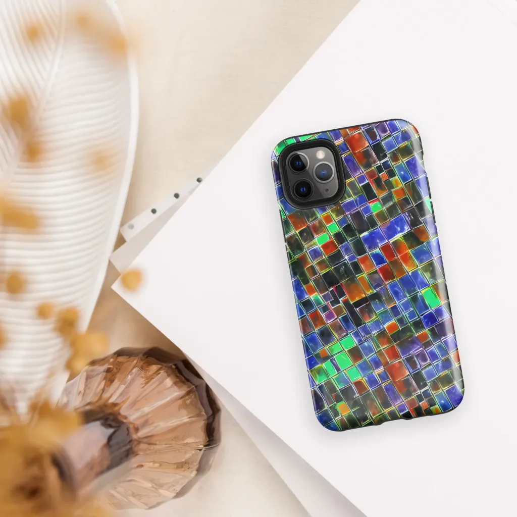 Neon Tesserae on Tough Case for iPhone® — Front