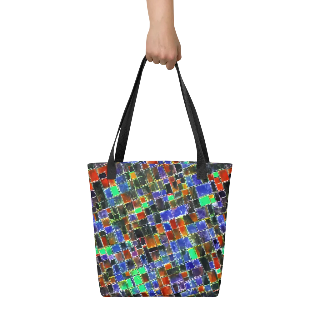 Neon Tesserae on Tote Bag — Front