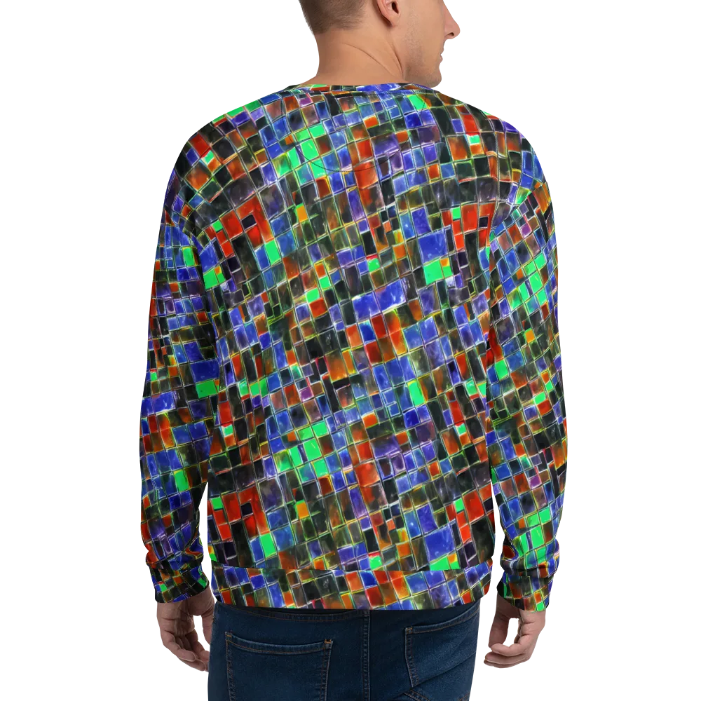 Neon Tesserae on Sweatshirt — Back