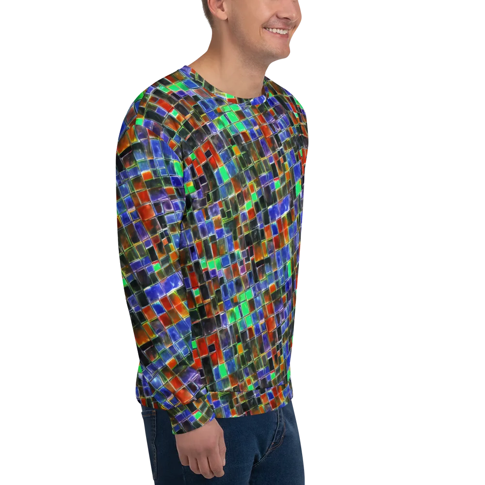 Neon Tesserae on Sweatshirt — Right Front