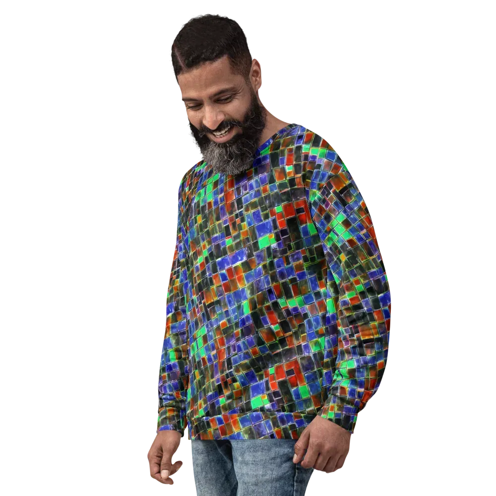 Neon Tesserae on Sweatshirt — Left Front