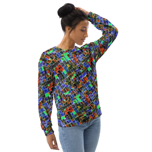 Neon Tesserae on a Sweatshirt