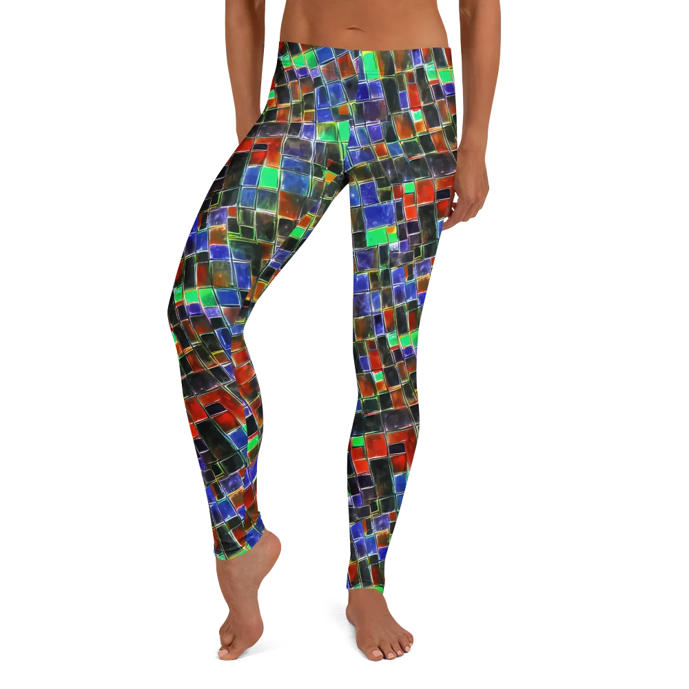 Neon Tesserae on Leggings — Front