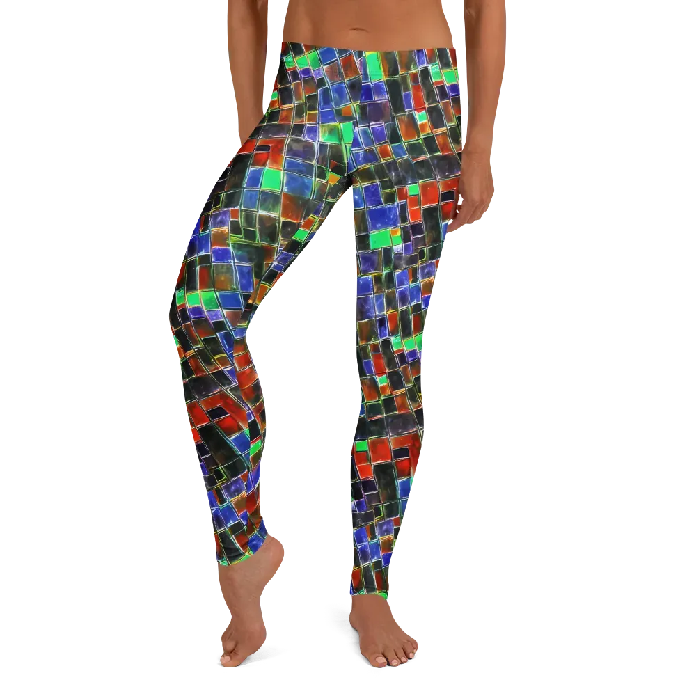 Neon Tesserae on Leggings — Front