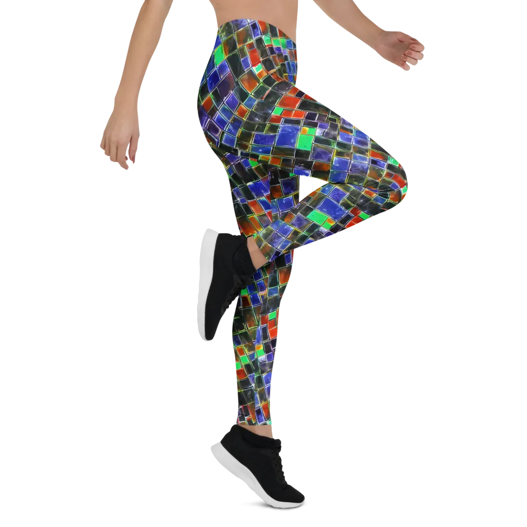 Neon Tesserae on Leggings — Right