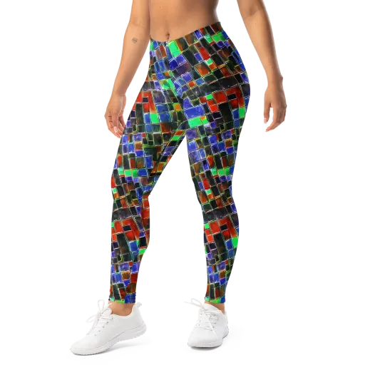 Neon Tesserae on a Leggings