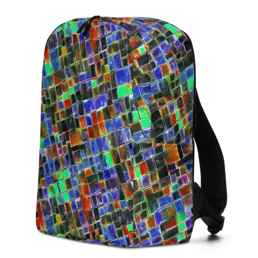Neon Tesserae on a Minimalist Backpack
