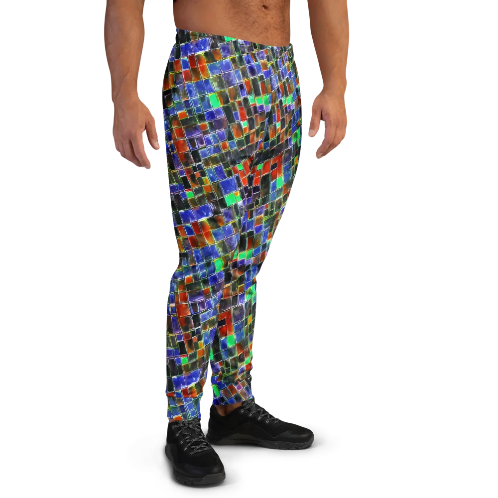 Neon Tesserae on Men's Joggers — Right