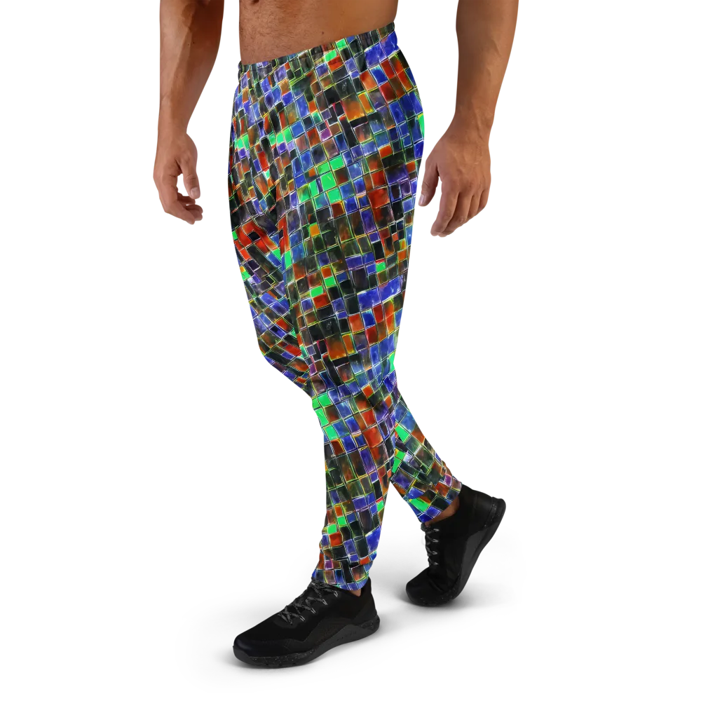 Neon Tesserae on Men's Joggers — Left
