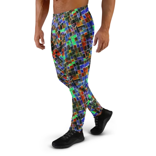 Neon Tesserae on a Men's Joggers