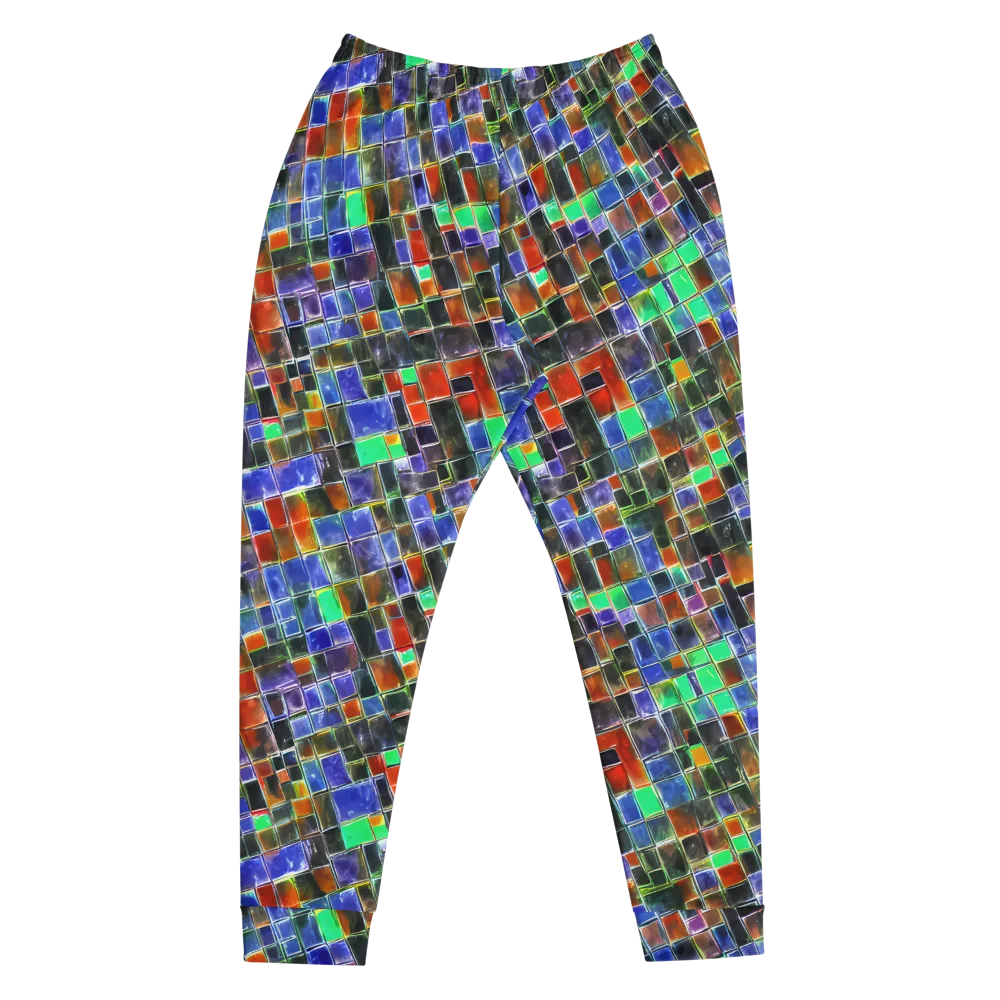 Neon Tesserae on Men's Joggers — Front