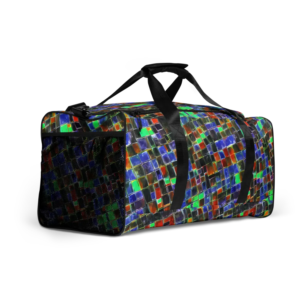 Neon Tesserae on Duffle Bag — Right Front
