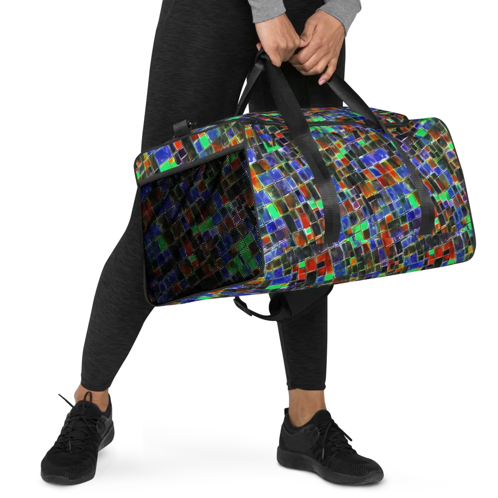 Neon Tesserae on Duffle Bag — Right Front
