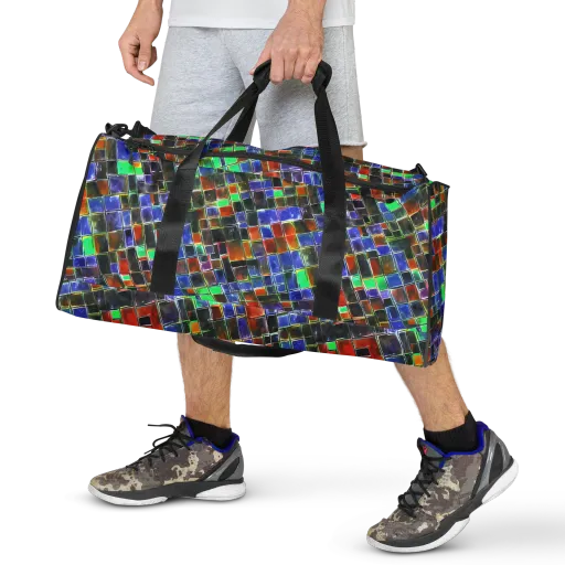 Neon Tesserae on a Duffle Bag