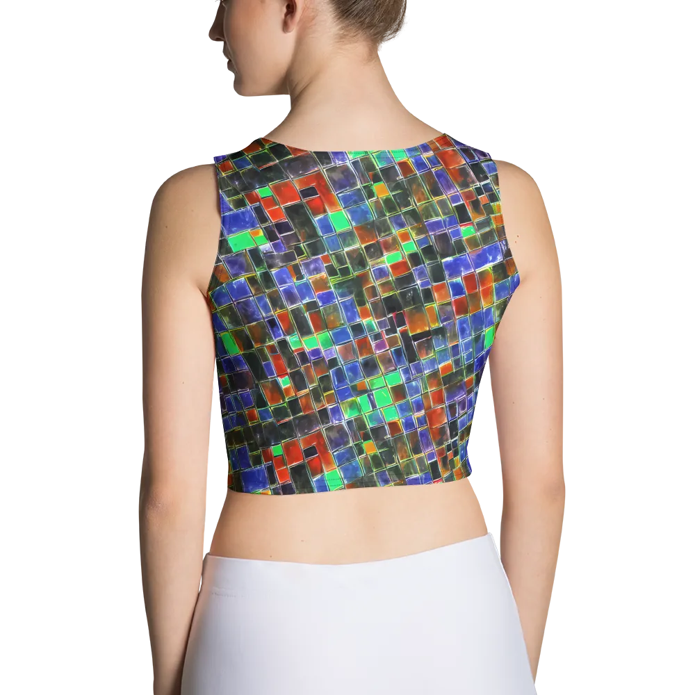 Neon Tesserae on Crop Top — Back