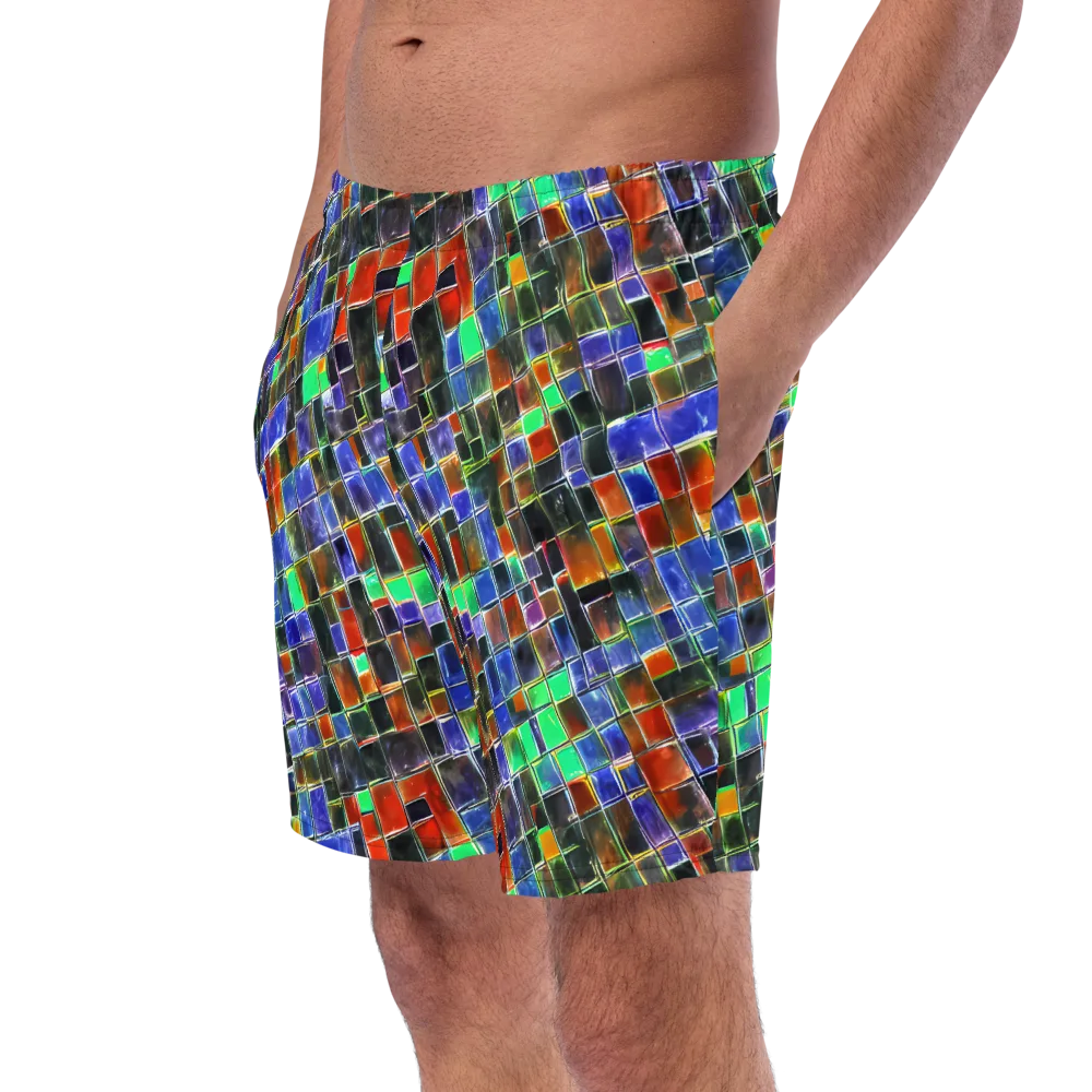 Neon Tesserae on Swim Trunks — Left Front