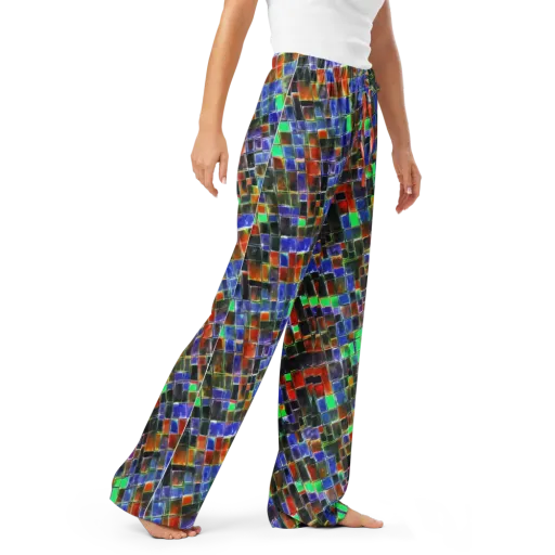 Neon Tesserae on a Women's Pajama Pants