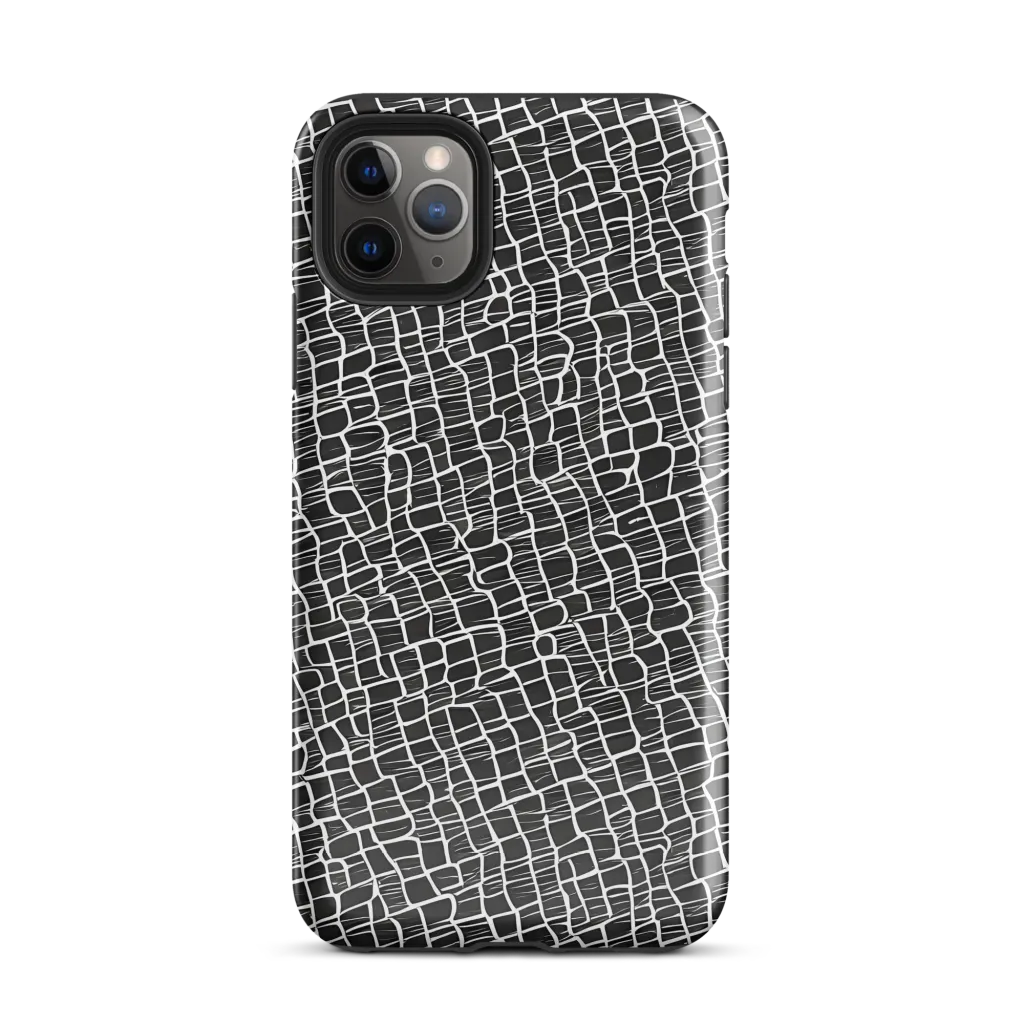 Ivory Grid on Tough Case for iPhone® — Front