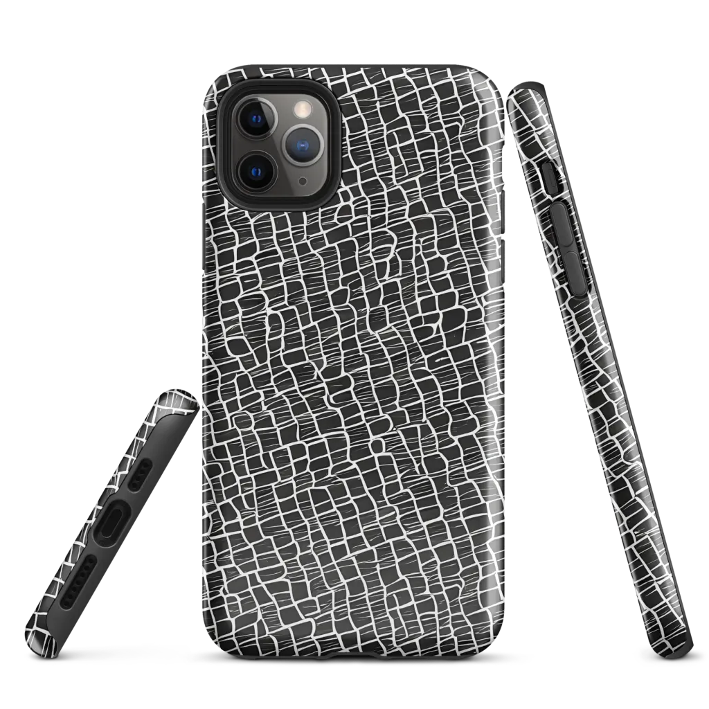 Ivory Grid on Tough Case for iPhone® — Front