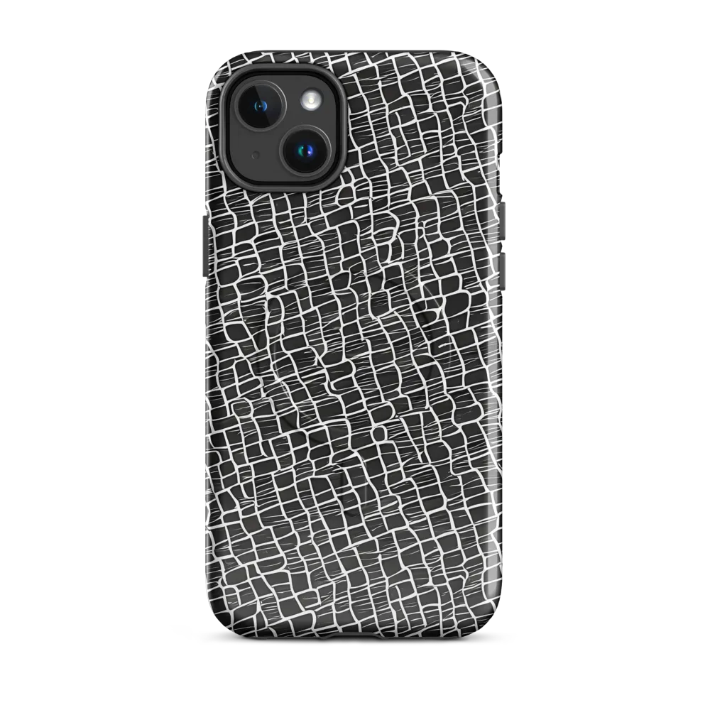 Ivory Grid on MagSafe Tough Case for iPhone® — Front