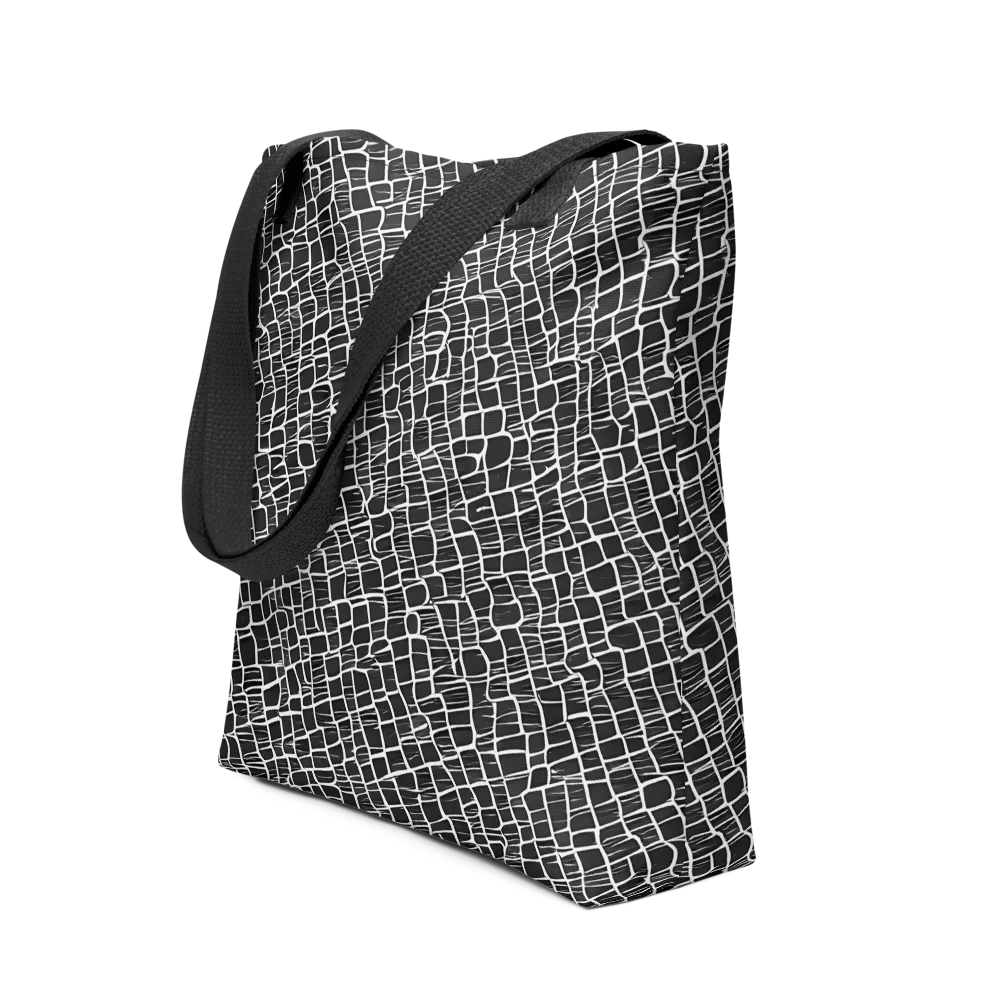 Ivory Grid on Tote Bag — Front
