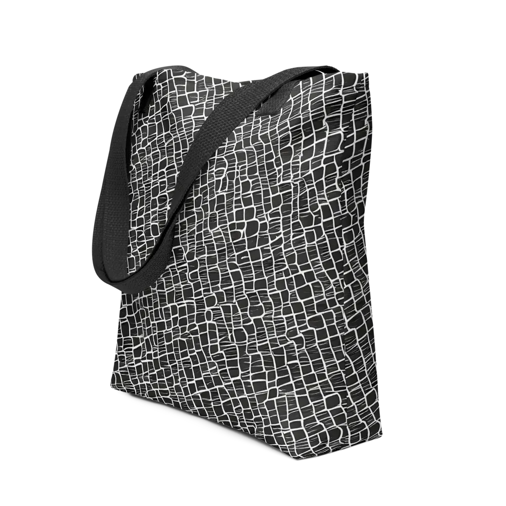 Ivory Grid on Tote Bag — Front