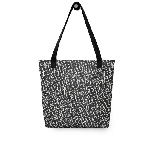 Ivory Grid on a Tote Bag