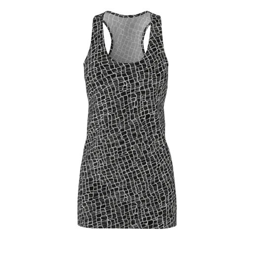Ivory Grid on a Racerback Dress