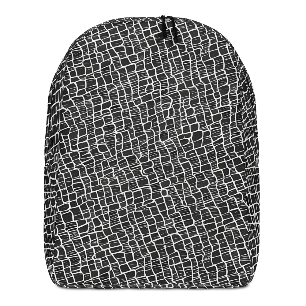 Ivory Grid on Minimalist Backpack — Front