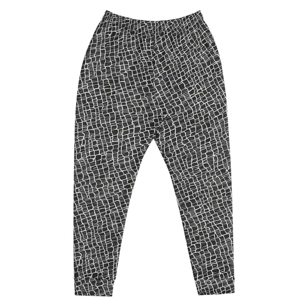 Ivory Grid on Men's Joggers — Front
