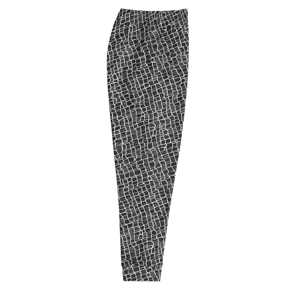 Ivory Grid on Men's Joggers — Right