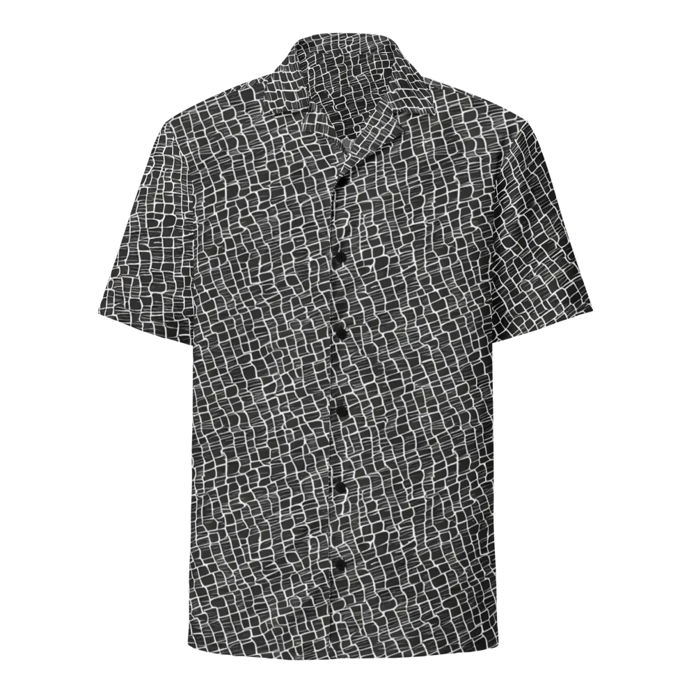 Ivory Grid on Button Shirt — Front