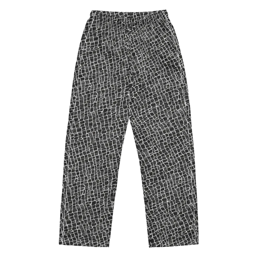 Ivory Grid on Women's Pajama Pants — Front