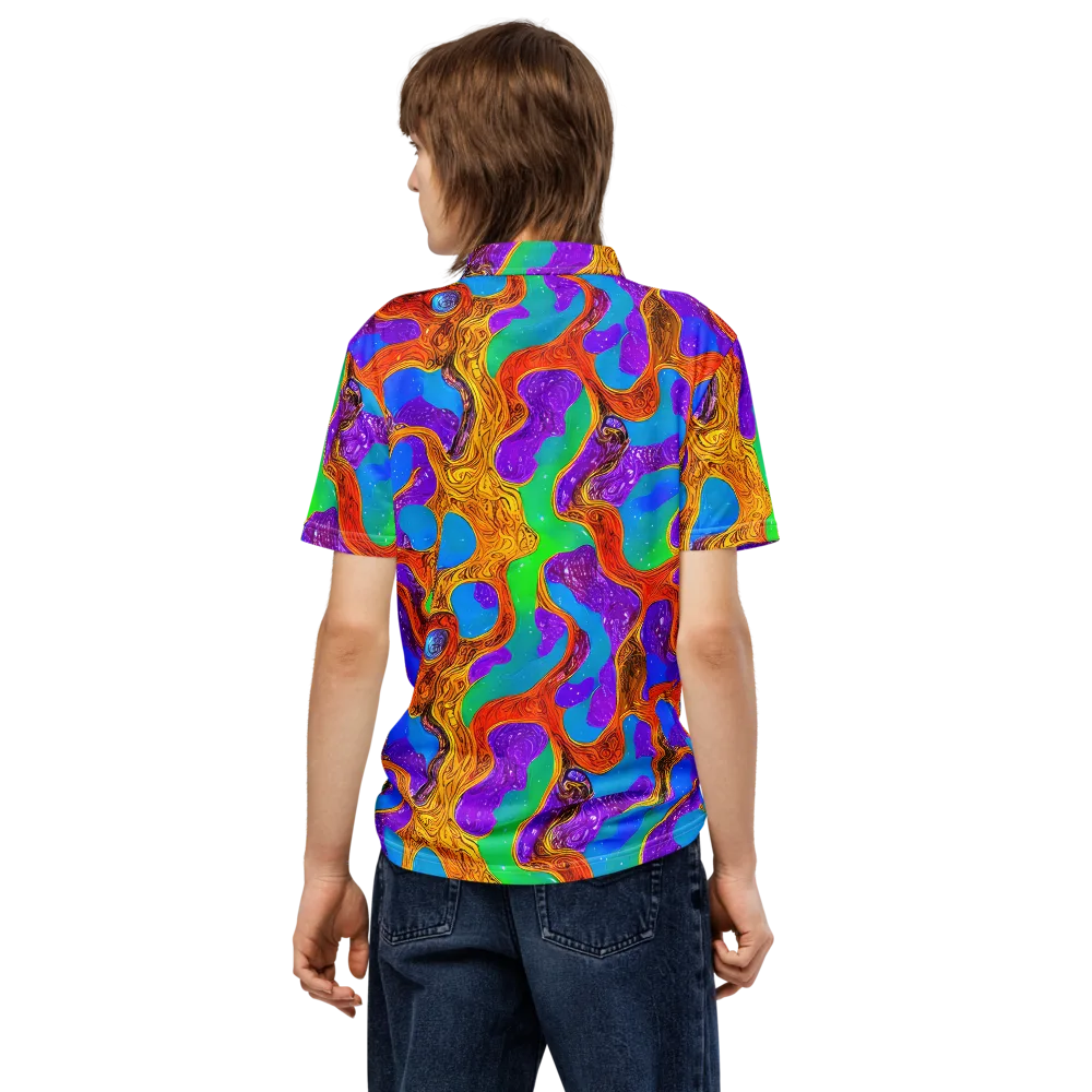 Prismwild on Men's Slim Fit Polo Shirt — Back