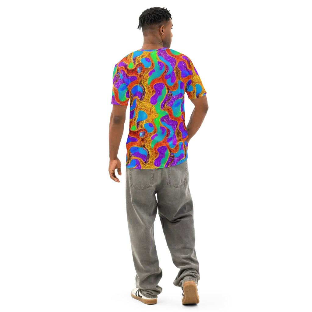 Prismwild on Men's Cotton Crew Neck T-Shirt — Back